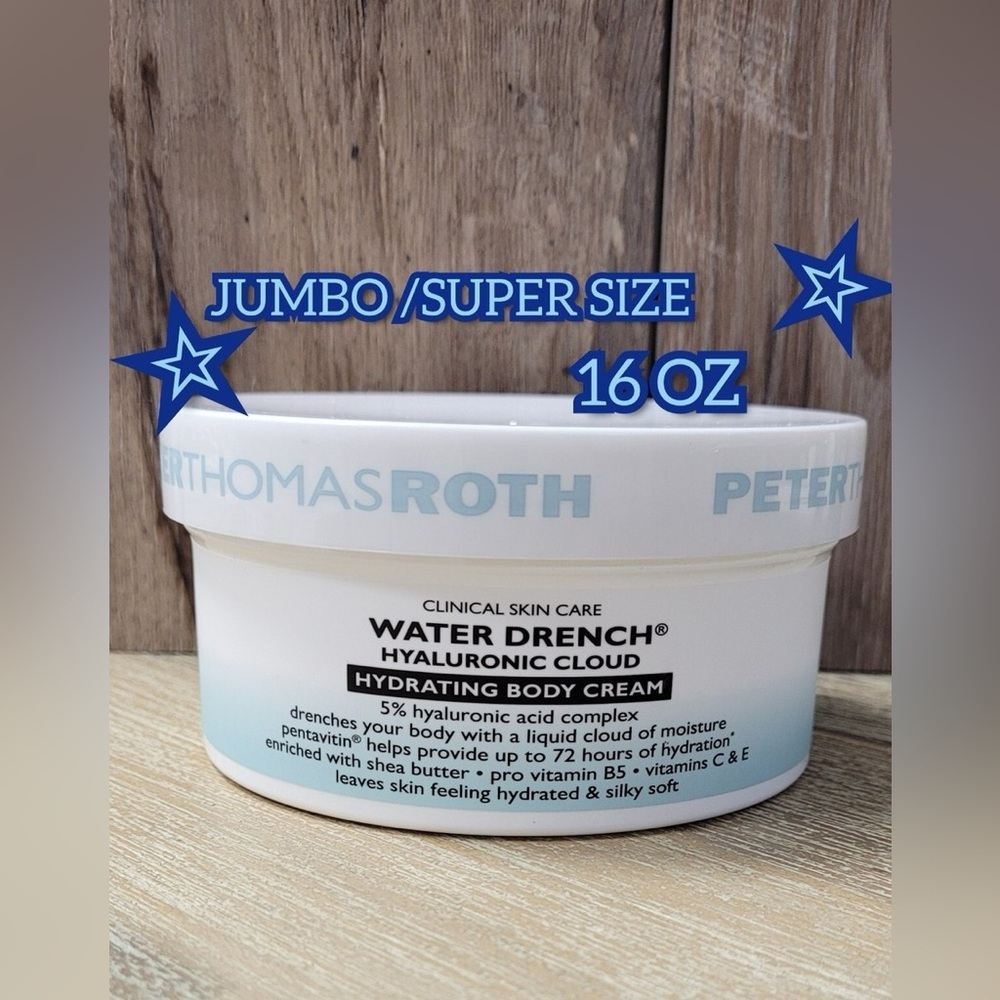 Peter Thomas Roth Water Drench Hyaluronic Body Cream 16oz Jumbo NEW
